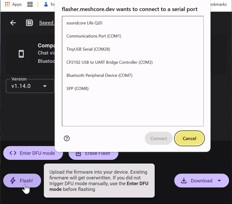 Flash progress bar